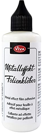 Viva Decor Metalleffekt-Folienkleber 90 ml / 104 g - Transparent - zum Basteln, für das Verzieren und Dekorieren - Made in Germany