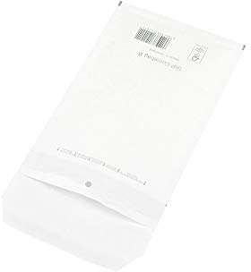 200 Stk. Luftpolster-Versandtasche, 110x215mm, Innenmaß, 140x225mm, Außenmaß, weiß, SK-Verschluss