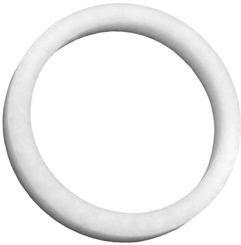 MegaHaustechnik Dichtung aus Kunststoff PTFE Teflon, AußenØ 55mm x InnenØ 47mm x Stärke 2mm, für Rohrleitungen Verschraubungen, Temperatur bis 250°C, für Benzin Öl Säure Kraftstoff Trinkwasser Diesel