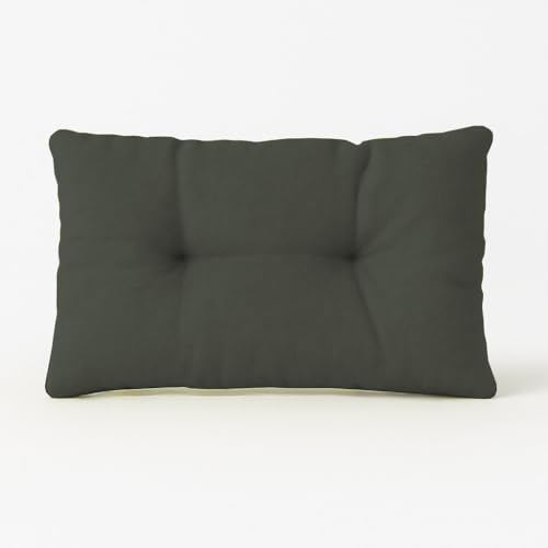 chilly pilley Cojín De Salón Cojines De Sillón De Ratán Tapicería De Ratán Conjunto De Salón De Ratán Cojín De Asiento Acolchado (cojín de Respaldo 60x40, Gris)