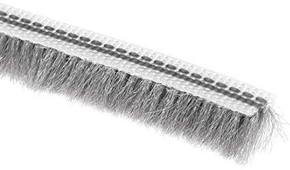 sourcing map Bande d'étanchéité à fente pour carte - Brosse élastique pour porte et fenêtre - 5 x 6 mm
