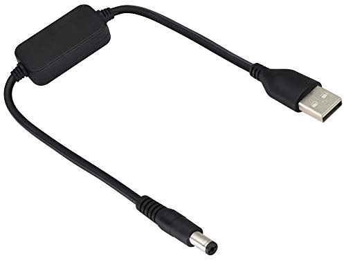 zdyCGTime USB2.0 5V zu 12V Boost-Kabel, DC5521 Transformator-Wandler mit Schalter, 9V / 5V USB, geeignet für Tastaturen, Router, Mini-LCD-Monitore, Mini-Lautsprecher, USB-Lüfter.(0,3M/1Stück)