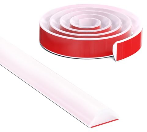 Duschkantenschutz aus Silikon, Duschbarrieren, wasserdichte Streifen, selbstklebend, zum Trennen von Wasser und zum Halten innerhalb der Schwelle, transparent, 165 cm