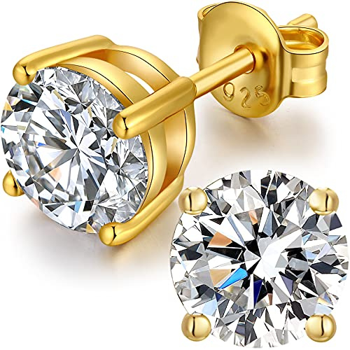 Boucle D'Oreille Homme Femme Or Boucles D'Oreilles Diamant Or Pour Hommes Femmes Clous D'Oreilles Homme en Argent 925