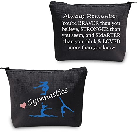 Trousse de maquillage pour gymnastique, cadeau de gymnastique, sac de voyage, trousse de toilette, Sac de gymnastique noir