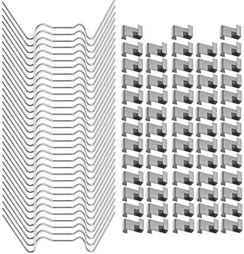 150 clip a molla per vetro serra, clip di fissaggio per vetri, serre, vetri, serre, finestre, clip da 75 W e 75 clip a Z, accessori di ricambio per vetro serra