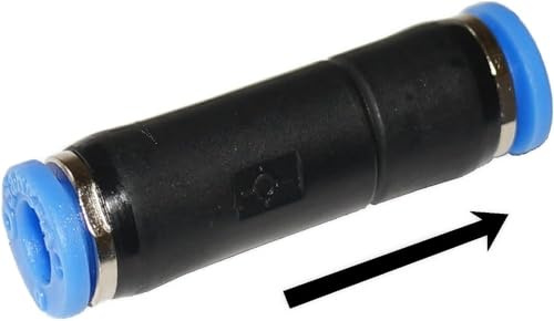 Rückflußverhinderer Rückschlagventil mit Steckanschluß gerade Verbinder v.Größen (6 mm)