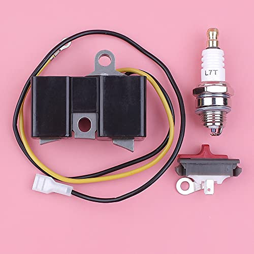 Módulo de bobina de encendido tipo antiguo compatible con Husqvarna 61 66 162 266 Jonsered 630 670 interruptor de encendido y apagado Kit de bujía pieza de motosierra (Color : China)