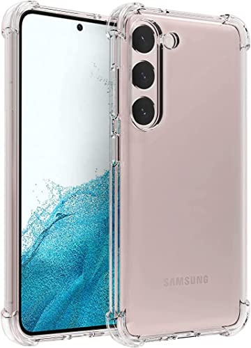 Folmeckat for Samsung Galaxy S23 Shock Flexible Clear TPU Rubber Phone Case | Samsung Galaxy S23 Phone Case Clear,Shock-Absorption Flexible TPU Rubber Protective Cell Phone Cover