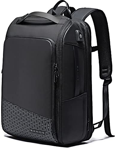 BANGE Handbagage, Flgiht godkänd reseryggsäck för kvinnor och män, svart-L (45 l), dragkedja, Svart – L, L