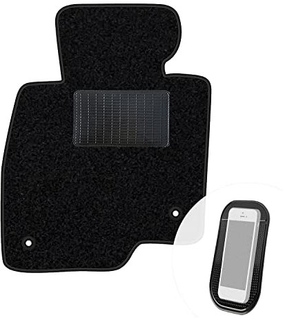 moto-MOLTICO Fahrer Fußmatte Auto Velours Fahrerseite Autoteppiche Schwarz Fahrermatte 1-teilig passend für Mazda 6 III GJ ab 2013