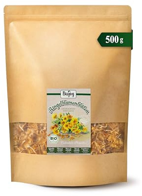 Biojoy Flores de Caléndula Orgánica (500 g), secas y enteras, para té e infusión (Calendula officinalis L.)