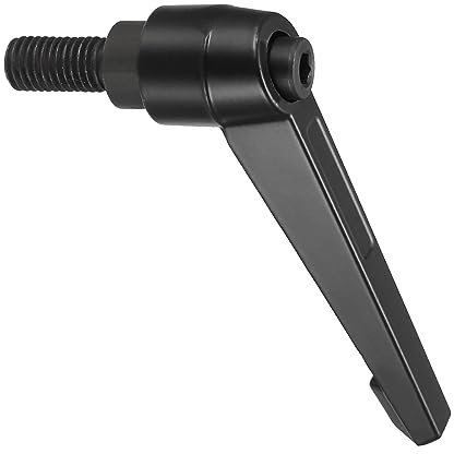 CoCud Klemmhebel Griffe M12 x 25mm Stecker Gewinde Einstellbar Schnellspanner Verriegelung Drehend Bolzen Knöpfe Schwarz - (Verwendung: für Drehmaschinen) 1Stk