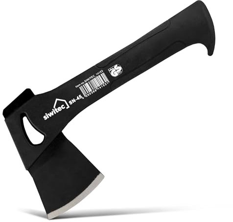 Kleine Survival-Axt mit 450 g Kopfgewicht – Camping-Beil zum Holzspalten & Outdoor-Werkzeug mit rutschfestem Griff – Spaltaxt für Holz – Modell SN-45
