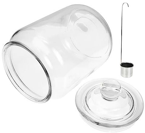 GOOHOCHY Glass Wine Jar Sealing Container for Homemade Fruit Wine and Juice Thick Glass Beverage for Kitchen Storage for Fermented Enzymes and Pickle Making