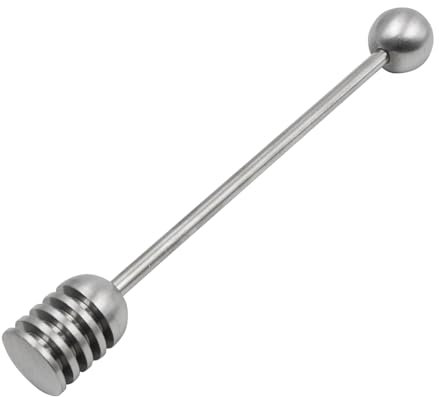 Namvo Honey Spoon Stainless Steel Honey Sticks Mixing Spoon Stirrer Straight Handle Rod for Jam Syrup