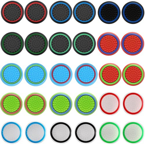 JEYORZY 30 Pièces Capuchons Grip Aim Assist également, pour Joystick PS5, Joystick Protection PS4 Stick, Protection Joystick, pour Capuchon Joystick Switch, pour Capuchon Joystick, pour Grip Joystick