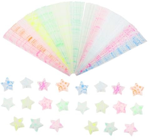 SEWACC 210stücke Origami Papierstreifen Für Sterne Basteln Bunte Papier Streifen Diy Handwerk Materialien Für Heimdekoration Und Party