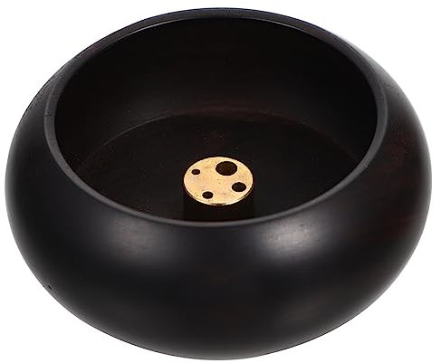 MAGICLULU Encensoir Bois Exquis Encensoir Forme De Bol Plateau Encens Forme De Bol Ornement De Bureau
