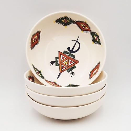 Set di 4 piatti fondi, piatti da zuppa Jatte Sahel, colore beige, diametro 20 cm