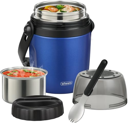 32oz Lunch Containers for Adults Kids Soup Thermo for Hot Food Jar Stainless Steel Insulated Vacuum Leak Proof Wide Mouth Thermal Bento Box with Spoon and Tritan Lid