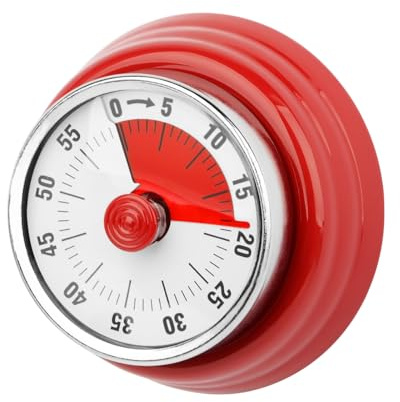 Visueller Küchentimer 60 Min – Eieruhr & Pomodoro Timer – Mechanischer Wecker für Kinder & Erwachsene – Magnetisch – Ideal für Klassenzimmer, Büro, Küche – Lernuhr Kinder & Autismus Hilfsmittel