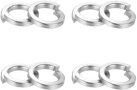 PATIKIL 100 Pcs Arandela De Seguridad De Resorte, Arandela De Seguridad M4 De Acero Inoxidable 304, Juego De Arandelas Para Tornillos Y Pernos, Plateado