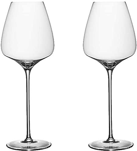 Mxxephemer Copas de Vino Tinto de Cristal Transparente, Juego de 2 Copas de Vino irrompibles (Color: Transparente) (Transparente)