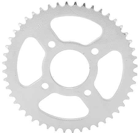 Dilwe Chaîne 48T 428, 58 Mm, Rouage de Pignon Arrière en Acier Idéal pour Le VTT et Le Remplacement de la Chaîne de Moto de Bricolage de Bricolage