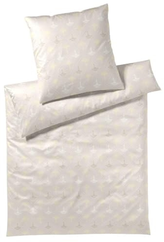 Joop! Mako-Satin-Bettwäsche-Garnitur Cornflower Charm Farbe Vanilla Größe 135x200+80x80