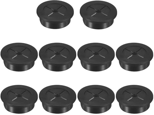 M METERXITY 10-Pack Rubber Grommets for Wiring 32mm Desk Grommet Black