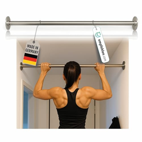 Personalisierte Klimmzugstange aus Edelstahl bis 150 cm, Pull-up Bar Wandmontage Klimmzugstange Wand Robustes Calisthenics Equipment Home Gym Equipment & Reckstange Indoor Klimmzug Training