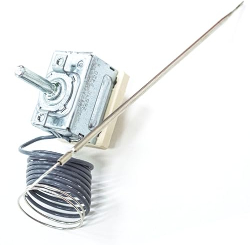 JPshop - Thermostat électrique réglable température four 2 contacts 265° compatible avec Smeg 818730401