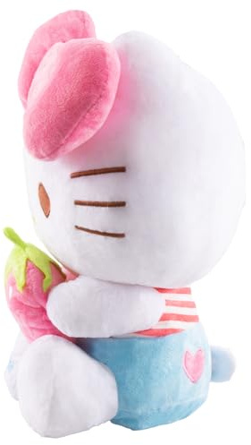 viallolipa Plüschtier Katze, Kuscheltier Katze Erdbeeren 30 cm, Cat Stofftier Plüsch Spielzeug Kinderpuppe Kuscheltier Niedliche Spielzeugpuppe Kinderzimmer-Dekoration Mädchen-Geburtstagsgeschenk
