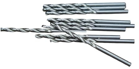 Juego de 10 brocas HSS 4241 de acero de alta velocidad con revestimiento de titanio for perforación de metal, herramientas for carpintería de 1 a 10 mm.(10pcs Silver,4mm)