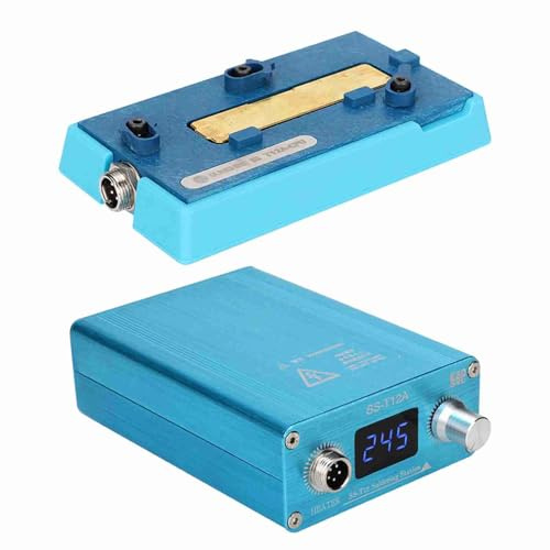 Akozon Separatore di Riparazione Professionale per Stazione di Riscaldamento CPU Ss T12A per CPU del Telefono (Piastra riscaldante universale host T12 + CPU)