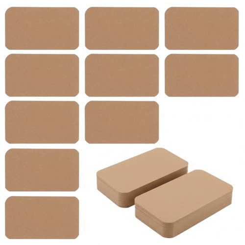 YUXIANLB Kleine Blanko Papier Nachrichtenkarten Farbige Blanko Karteikarten | 100 Stück, 8, 9 X 5, 1 Cm, Visitenkarten, Doppelseitige Mini Notizkarte, für Scrapbooking, DIY Geschenkanhänger, Etikett