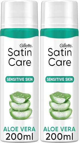 Satin Care Intimpflege Rasiergel Damen (200 ml), Gel Aloe Vera, Geschenk für Frauen (Packung mit 2)