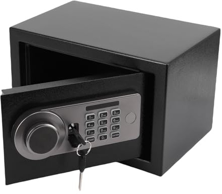 KENANLAN Coffre-fort Domestique Haute sécurité avec Mot de Passe, Verrouillage par clé, adapté aux Certificats D'espèces, Bijoux, Conception Portable Compacte, Ouverture D'urgence,
