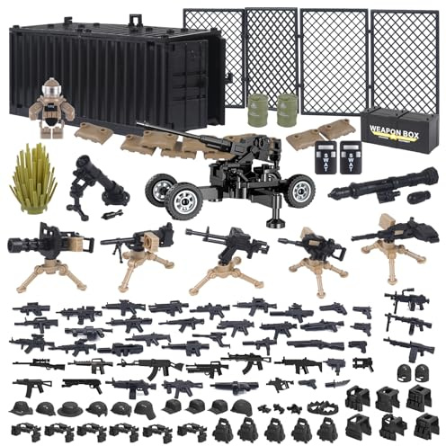 SWAT Military Building Set, 307pcs Weapons Pack Compatible with Bricks