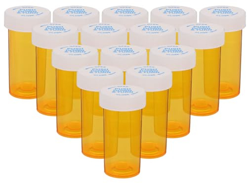 Mipcase Flaconi per Pillole Vuoti con Tappi PP 20 Pezzi Mini Porta Medicinali Resistenti All’Umidità Contenitori da Viaggio Compatti per Pillole e Capsule Organizer Portatile per