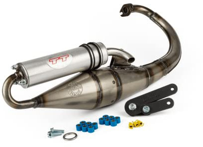 Impianto di scarico LeoVince Handmade TT per MBK Booster 50 (tutti i modelli) / Spirit (tutti i modelli) / Rocket/Slider/Yamaha BWs, con marchio di omologazione E