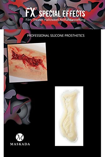 SFX Make up Platzwunde Wunden schminken Halloween Silikon Teil P1-2