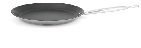 METRO Professional Crepepfanne | Edelstahl | Ø 28 cm | beschichtet | Induktion | Spülmaschinenfest | Pfannkuchenpfanne | Backofenfest | Antihaftbeschichtung | Pancake | Pfanne für Crepes | Pfannkuchen