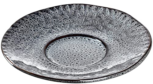 Leonardo 018590 Matera - Platillo de cerámica (1 unidad, apto para lavavajillas, para tazas Matera, 1 platillo de cerámica, gris, diámetro de 15 cm)
