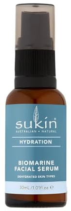 Sukin Australian Natural Hydration Biomarin ansiktsserum, intensiv hudtillförsel med havsalger, hyaluronsyra, majskomplex, för ansikte, hals och dekolleté, vegan, 30 ml