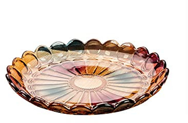 Fruit Bowl for Kitchen Counter Glass Fruit Tray Fruit Basket Fruit Storage Fruit Stand Bread Basket, 35 * 4cm/13.7×1.5Inch