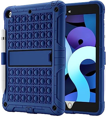 XZC Schutzhülle für iPad 6. Generation/5. Generation (9,7 Zoll (24,6 cm) 2018/2017 Modell)/iPad Air 2/iPad Pro 9.7, stoßfeste Hülle mit Stifthalter und Gurt (blau)