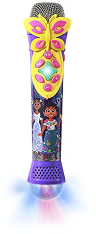 eKids Disney Encanto Karaoke Microphone with Bluetooth Speaker, Wireless Microphone Connects to Disney Songs Via EZ Link Feature, for Fans of Encanto Toys for Girls