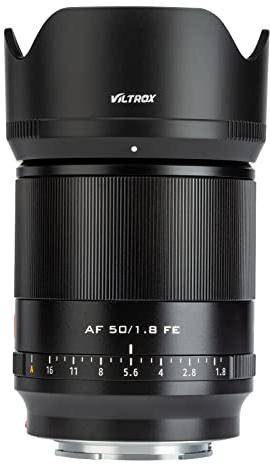 VILTROX 50mm F1.8 II Objetivo Montura E para Sony a7SIII a7III a7RIV a7RIII a9 a7(STM, Full Frame, Enfoque automático) Negro